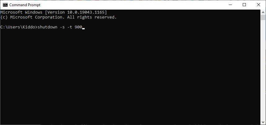 Schedule Shutdown #Method 1 with CMD